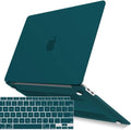 IBENZER New 2021 MacBook Air 13 inch Case M1 A2337 A2179 A1932 Plastic Hard Sizehell Case with Keyboard Cover for Apple Mac Air 13 Retina Display with Touch ID (2018-2021), Quezhal Green, MMA-T13QUGN+1