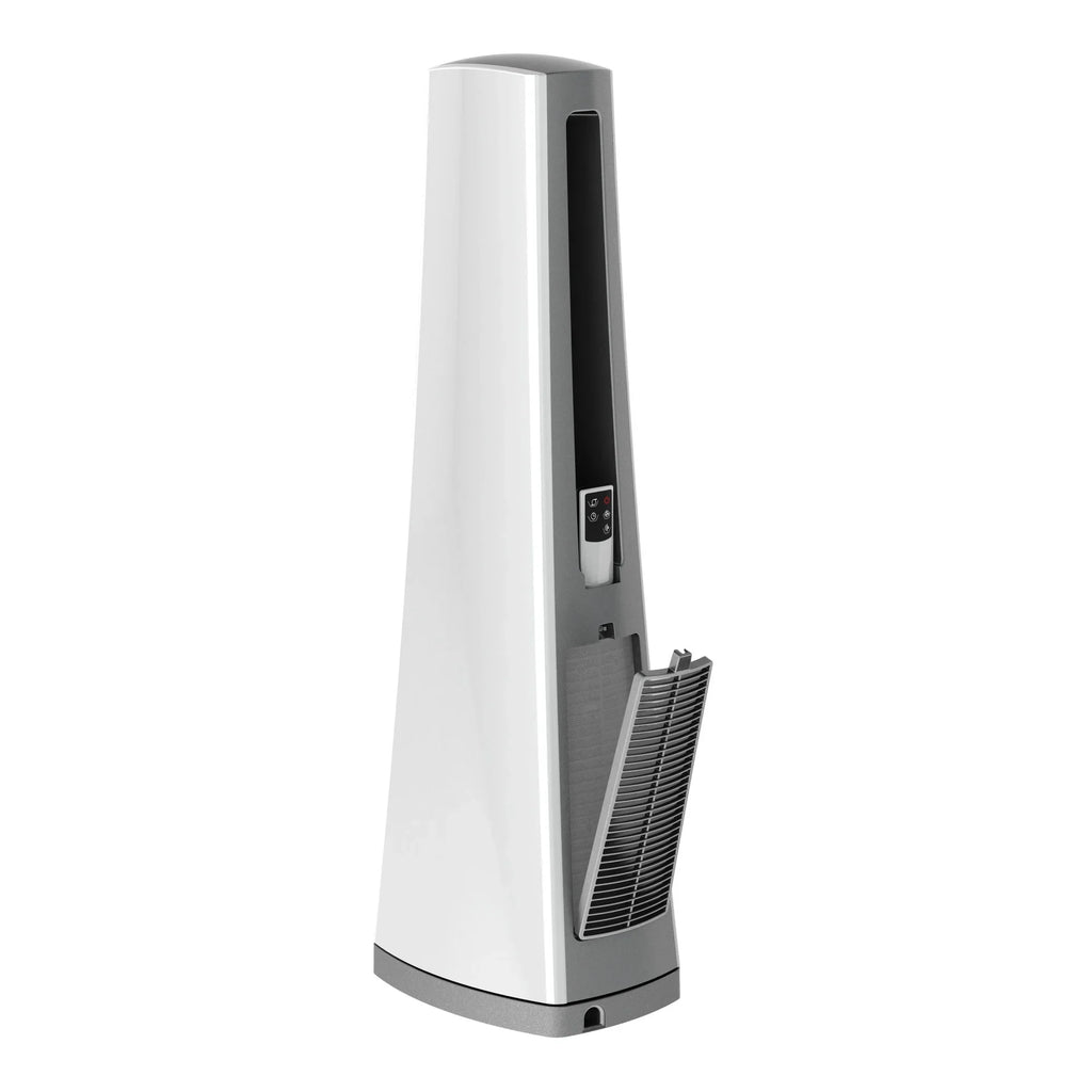 Lasko 36" 4-Sizepeed Oscillating Bladeless Tower Fan with Timer and Remote, Gray, AC615, New