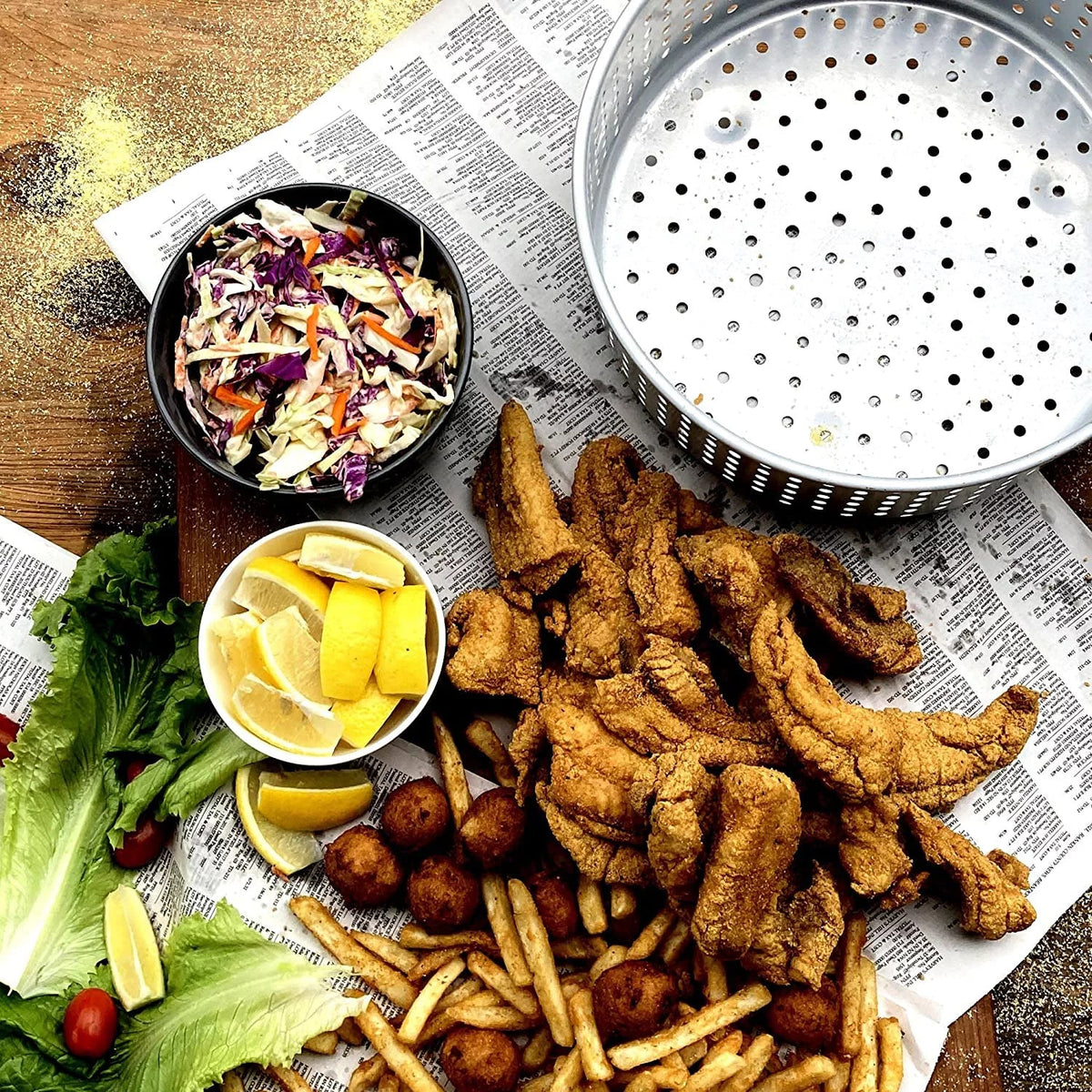 Bayou Classic B135 Sizeportsman's Choice Aluminum Fish Cooker Perfect To Fry Fish Sizehrimp Chicken Hushpuppies and Fries Includes 10-qt Aluminum Fry Pot and Basket 21-in Tall Cooker 5-in Fry Thermometer