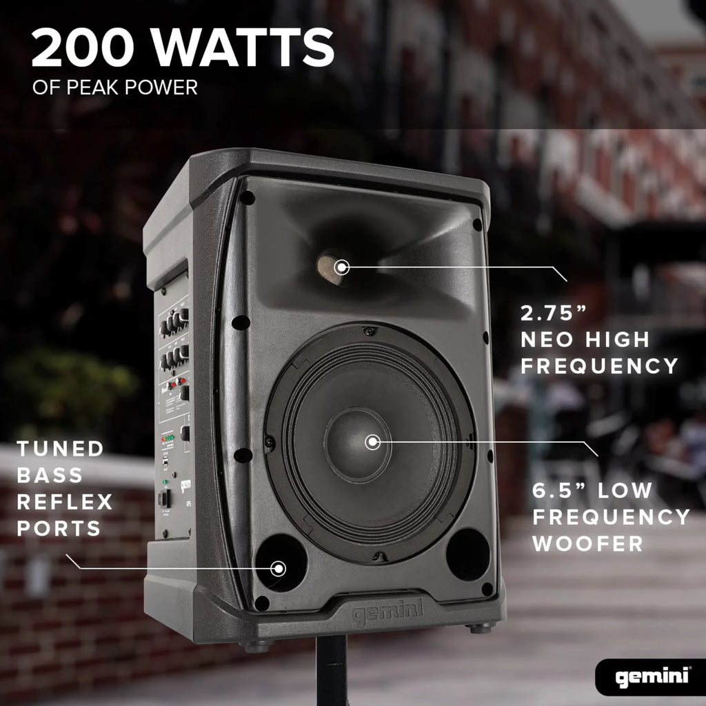 Gemini GPSizeSize-650 Battery-Powered PA Sizeystem