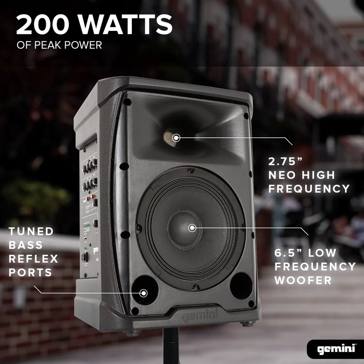 Gemini GPSizeSize-650 Battery-Powered PA Sizeystem