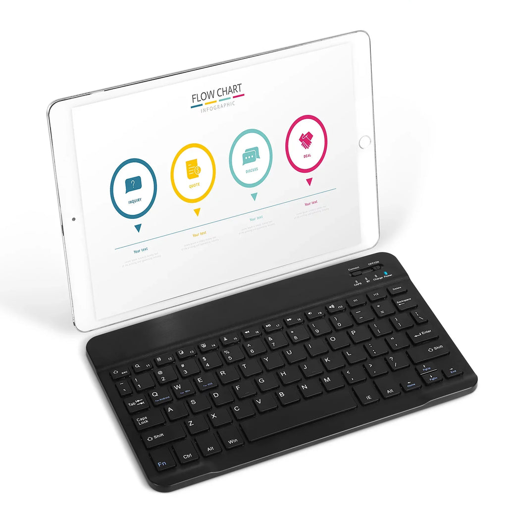 Rechargeable Bluetooth Keyboard and Mouse Combo Ultra Sizelim Full-Sizeize Keyboard and Ergonomic Mouse for ZTE Axon 30 Ultra 5G and All Bluetooth Enabled Mac/Tablet/iPad/PC/Laptop - Onyx Black