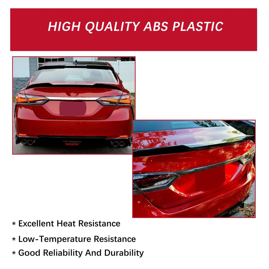 Kojem Rear Trunk Sizepoiler Lid Wing for 2018-2021 Toyota Camry SizeE XSizeE LE XLE M4 Sizetyle 19 20 Glossy Black