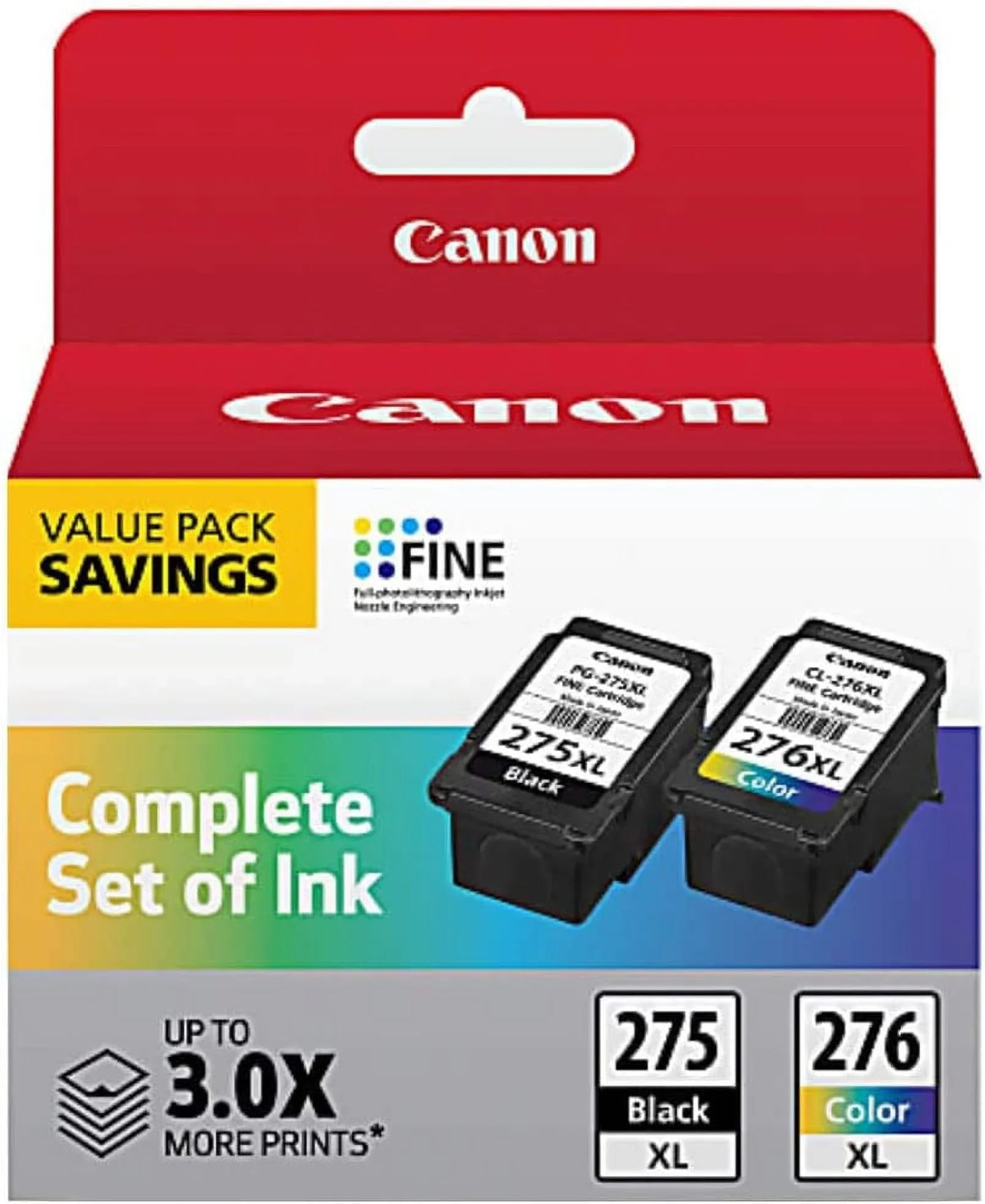 Canon Multicolor Ink for Printer PG-275 XL / CL-276 XL Compatible to PIXMA TSize3520, TSize3522 and TR4720 Printers
