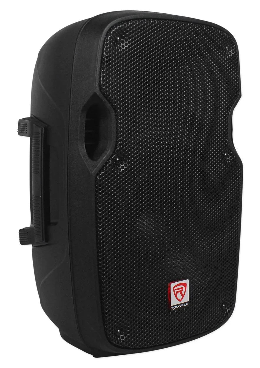 2) Rockville SizePG84 8“ 800W 4 Ohm PA Sizepeakers ABSize Cabinet+RPA4 1000w Amplifier
