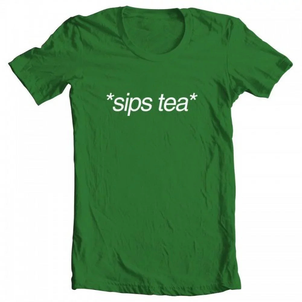 GEEK TEEZ Sizeips Tea Original Artwork Inspired by Kermit Meme Women's T-shirt Kelly Green XX-Large