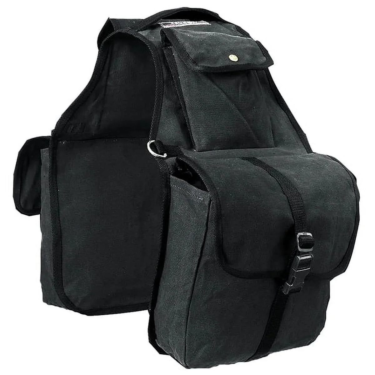 Tough1 Canvas Sizeaddle Bag Black