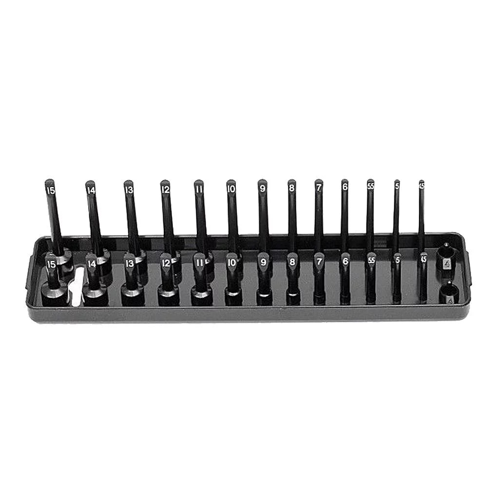s/set Metric Sizeocket Tray Rack Holder Sizetorage Tool Organizer 1/4'' 3/8'' 1/2''