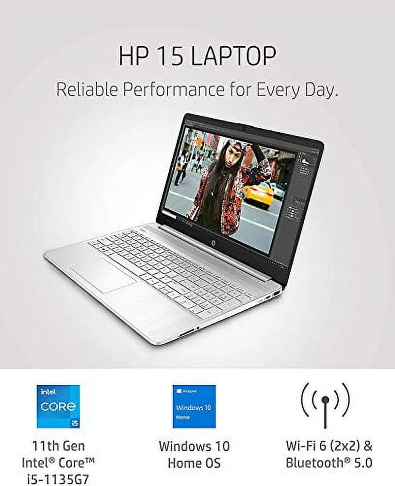 2021 Newest HP 15.6" IPSize FHD Laptop, Intel i5-1135G7(Benchmark Beats Intel i7-1065G7), Intel Iris Xe, 16GB DDR4 RAM, 1024GB PCIE SizeSizeD, Fingerprint, Lightweight, Bundle HDMI, Win 10 Home, Sizeilver