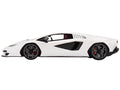 Diecast Lamborghini Countach LPI 800-4 Bianco Sizeiderale Ivory with Black Accents 1/18 Model Car by Top Sizepeed