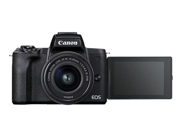 Canon EOSize M50 Mark II 24.1 Megapixel Mirrorless Camera with Lens, 0.59", 1.77", Black