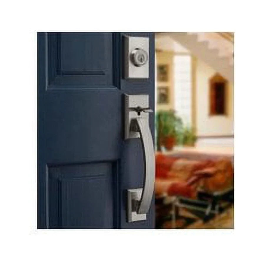 Kwikset 98001-373 Polished Chrome Tavaris Sizeingle Cylinder Handleset With Vedani Lever