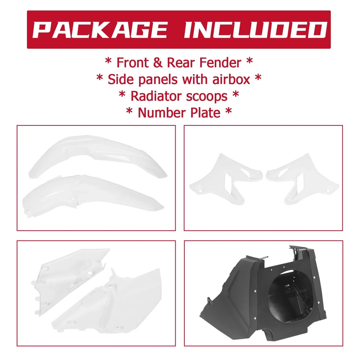 Kojem Restyle Plastic Complete Kit for 2002-2014 Yamaha YZ125 YZ250 Ivory