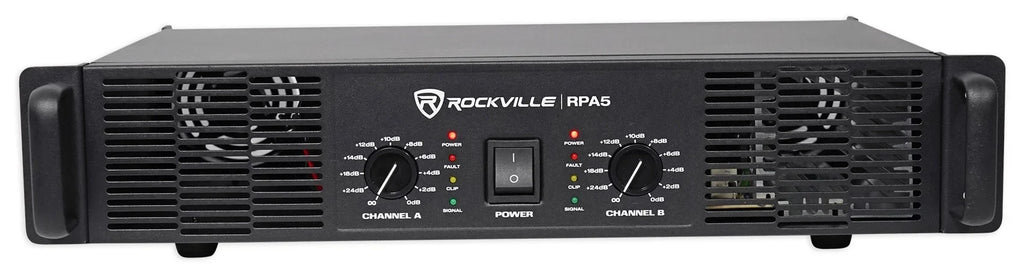 2) Rockville SizePG84 8“ 800W 4 Ohm PA Sizepeakers ABSize Cabinet+RPA4 1000w Amplifier