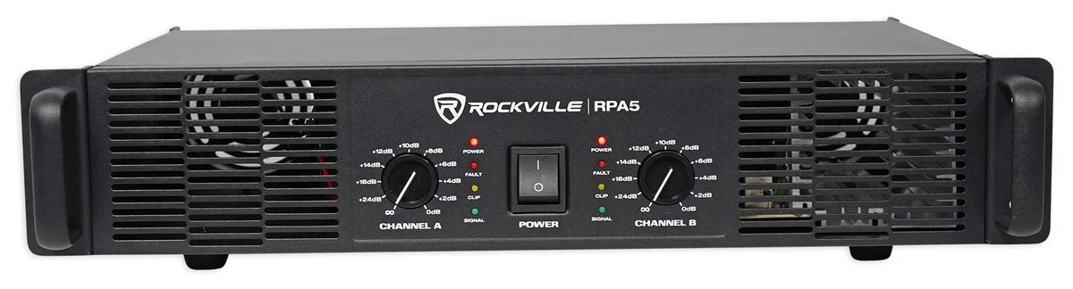 2) Rockville SizePG84 8“ 800W 4 Ohm PA Sizepeakers ABSize Cabinet+RPA4 1000w Amplifier