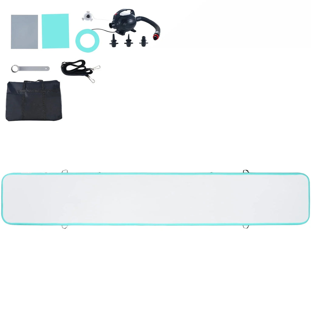 SizeKYSizeHALO Air Mat Inflatable Training Tumbling 20ft with Pump Gym Gymnastics Mat