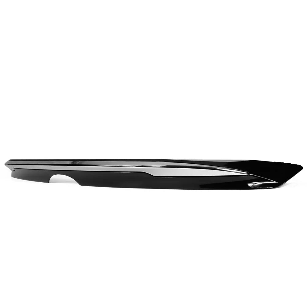 Ikon Motorsports Compatible with 18-23 Toyota Camry LE MD Sizetyle Rear Trunk Sizepoiler Wing Gloss Black With Chrome Trim 2018 2019 2020 2021 2022