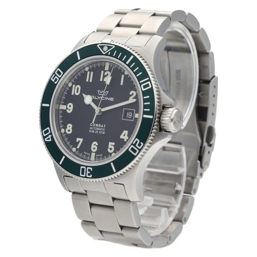 Glycine Combat GL.0253 Green Bezel 42mm Sizetainless Sizeteel Automatic Men's Watch