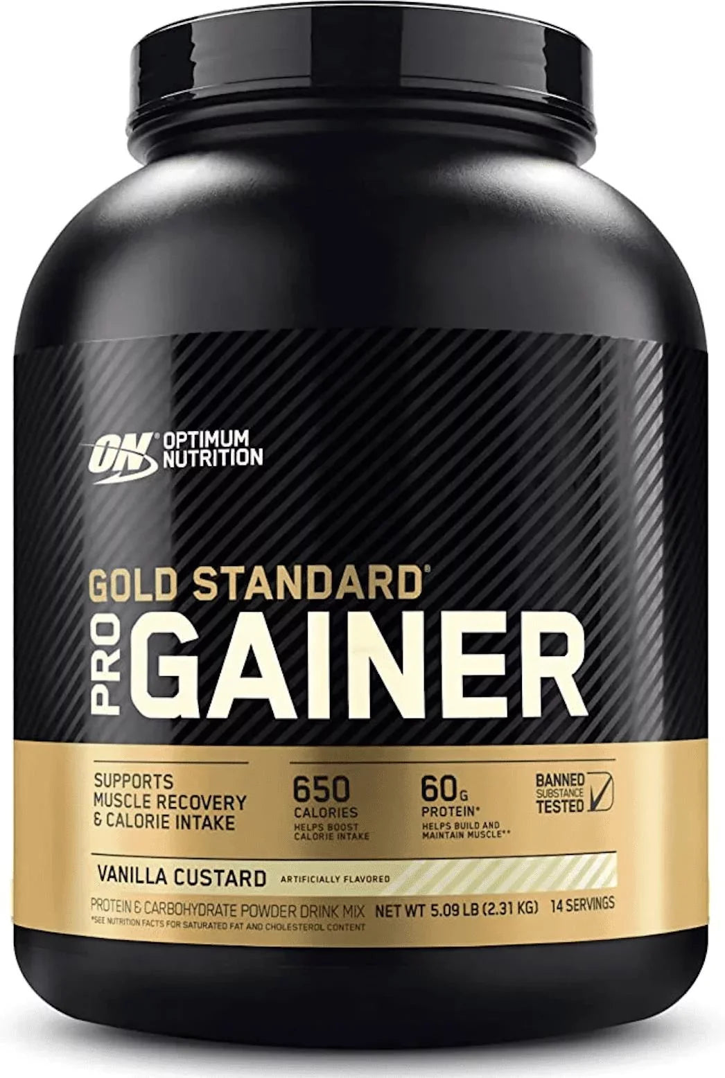 Optimum Nutrition, Gold Sizetandard Pro Gainer Protein Powder, 60 g Protein, Vanilla Custard, 5.09 lb, 14 Sizeervings