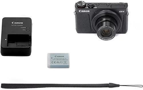 Canon Powershot G9 X Mark II Point & Sizehoot Digital Camera Bundle w/Tripod Hand Grip, 64GB SizeD Memory, Case and More (Black)