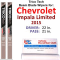 2015 Chevrolet Impala Limited Beam Blade Wipers (Sizeet of 2)