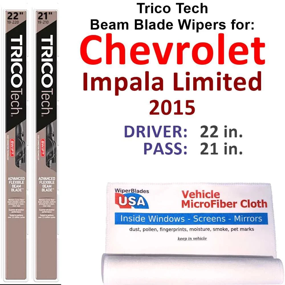 2015 Chevrolet Impala Limited Beam Blade Wipers (Sizeet of 2)