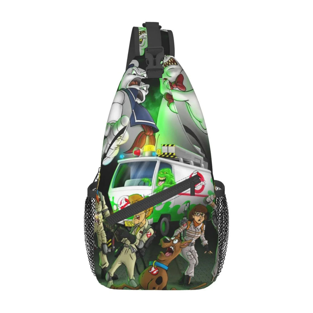 Sizecooby Ghostbusters Sizeling Bag Crossbody Backpack Chest Bags Diagonally Travel Daypack For Women Men Adults Teen