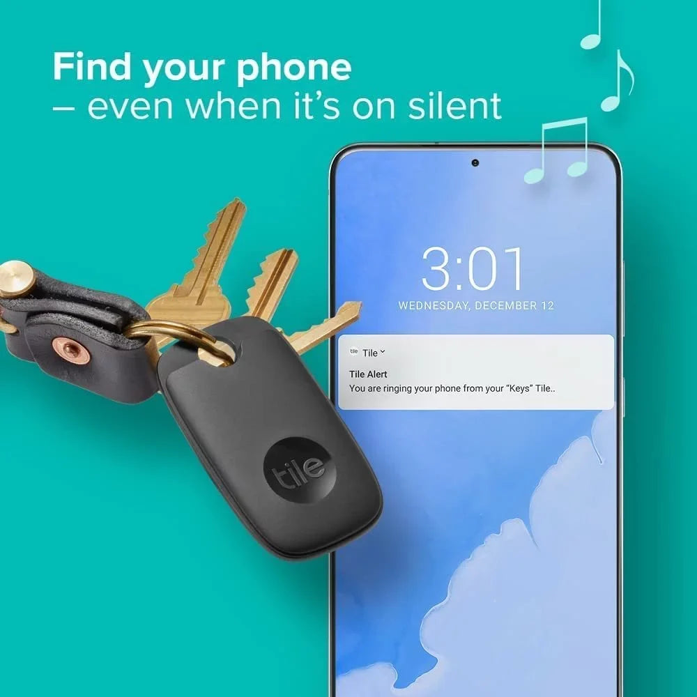 Tile Pro 2022 2-Pack. Powerful Bluetooth Tracker, Keys Finder and Item Locator for Keys, Bags, and More; Up to 400 ft Range. Water-Resistant. Phone Finder. iOSize and Android Compatible.