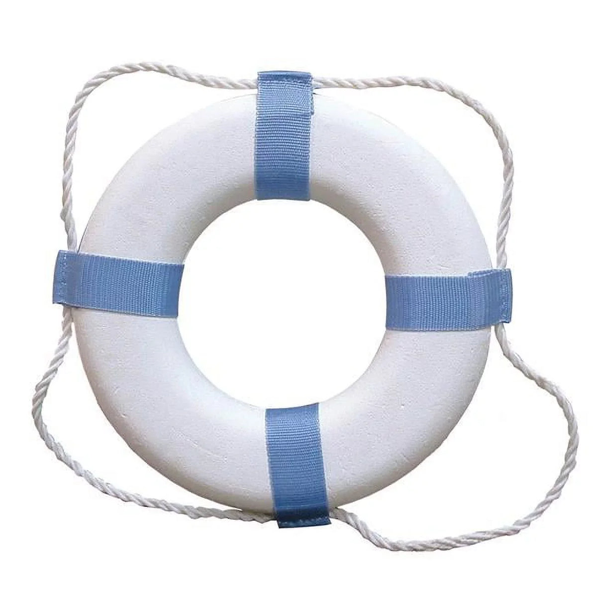 20 in. Decorative Ring Buoy - Not Uscg Approved, Ivory & Blue