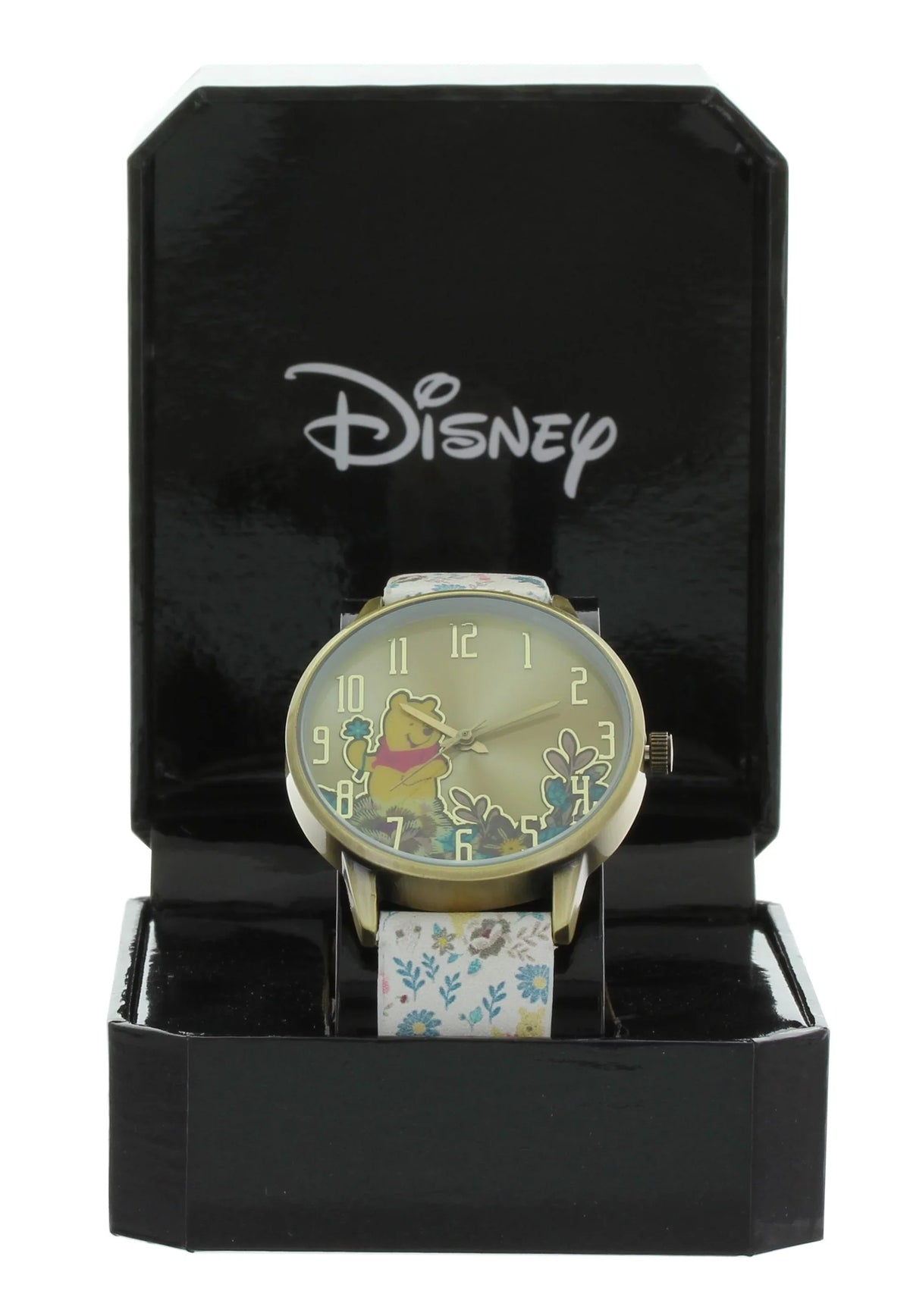 Cute Classic look Disney Winnie The Pooh Printed Band Watch Enjoy Picking flower  WP5037-AB