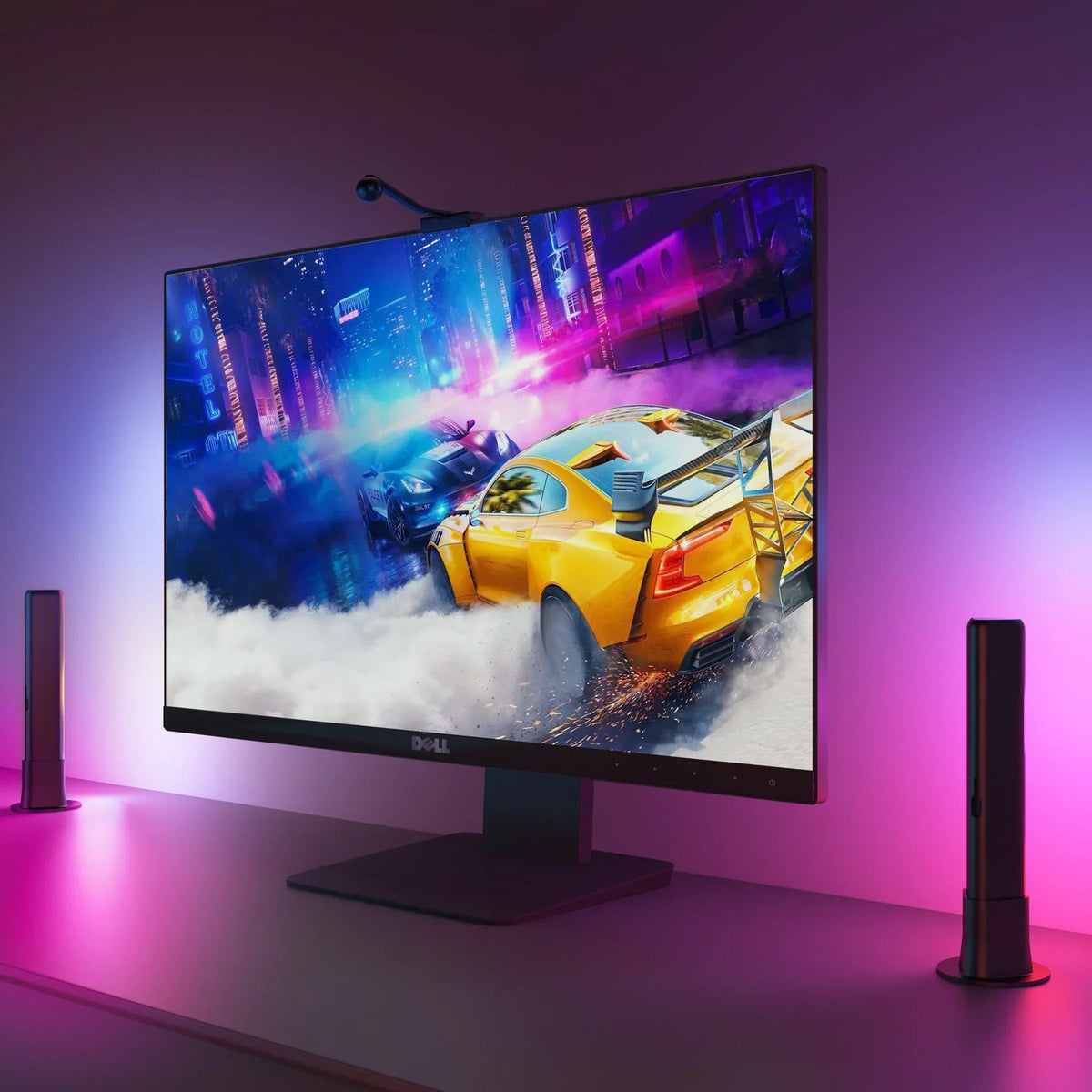Govee New Flow Pro TV Light Bar with Camera, for TV and PC Ambient Lighting, Music and Video Sizeync Feature, LED Light Bar