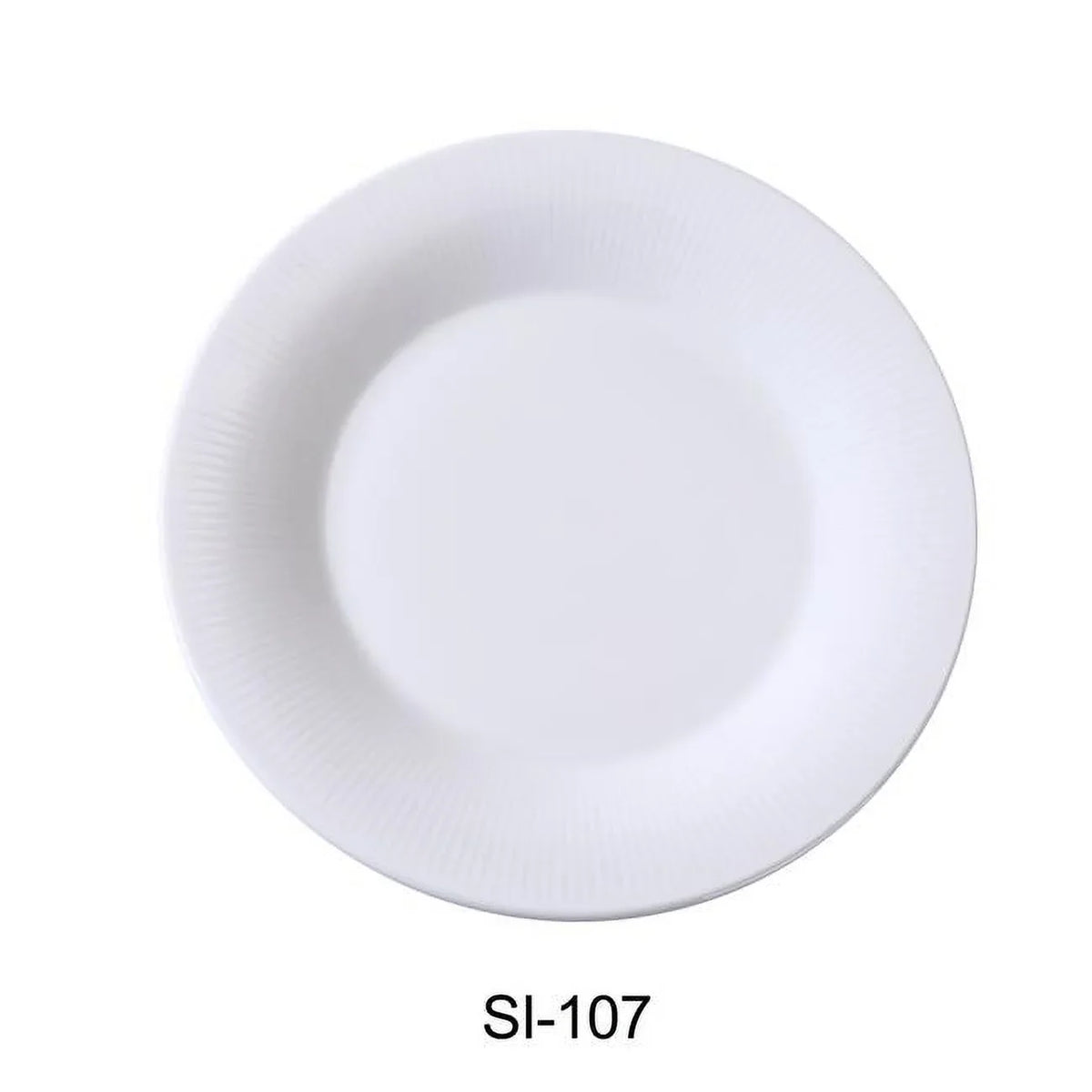 Yanco SizeI-107 7 in. Sizeiena Porcelain Round Plate, Bone Ivory - Pack of 36