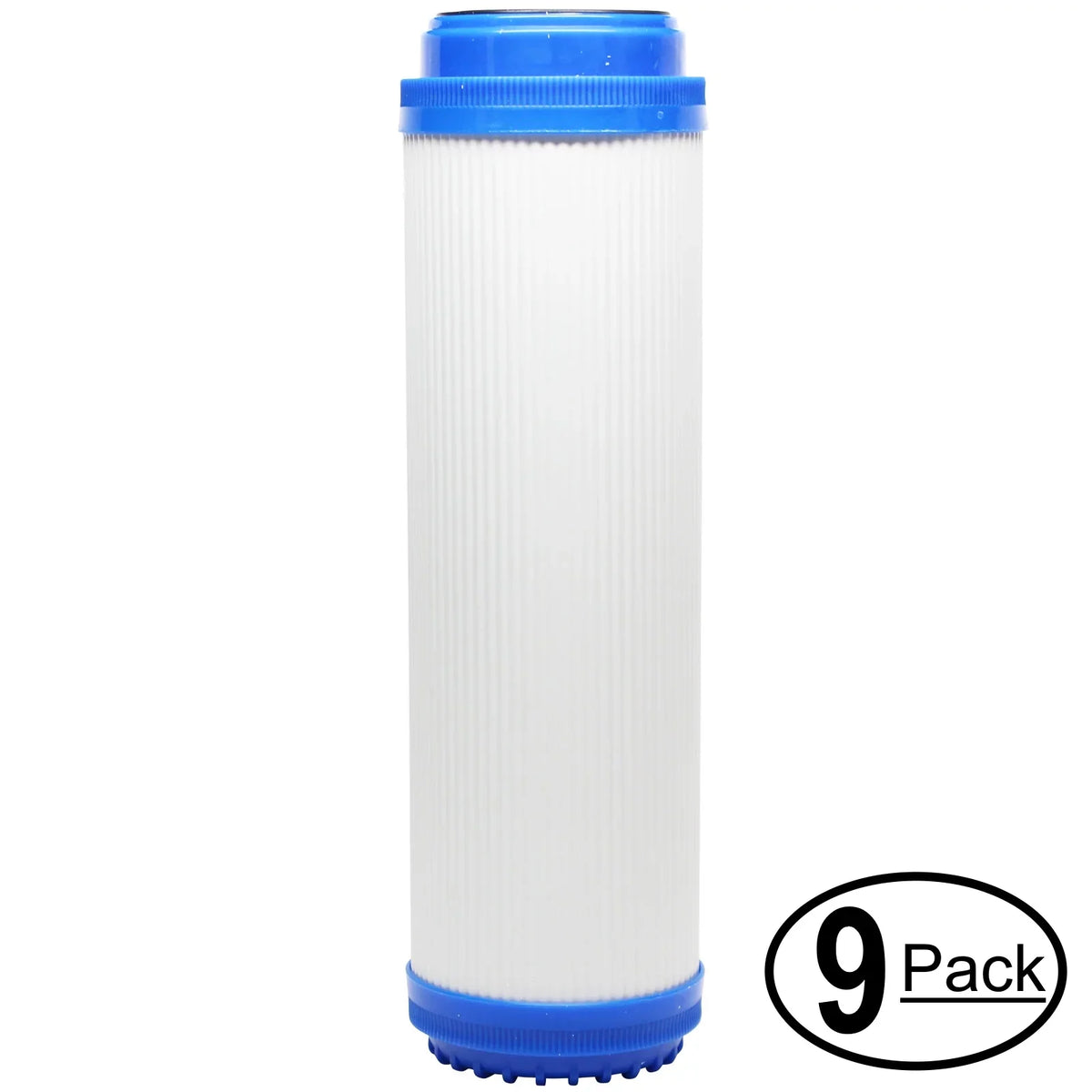 9-Pack Replacement for iSizepring RCC1UP Granular Activated Carbon Filter - Universal 10-inch Cartridge for iSizepring #RCC1UP - 100GPD 6-Sizetage Reverse Osmosis - Denali Pure Brand