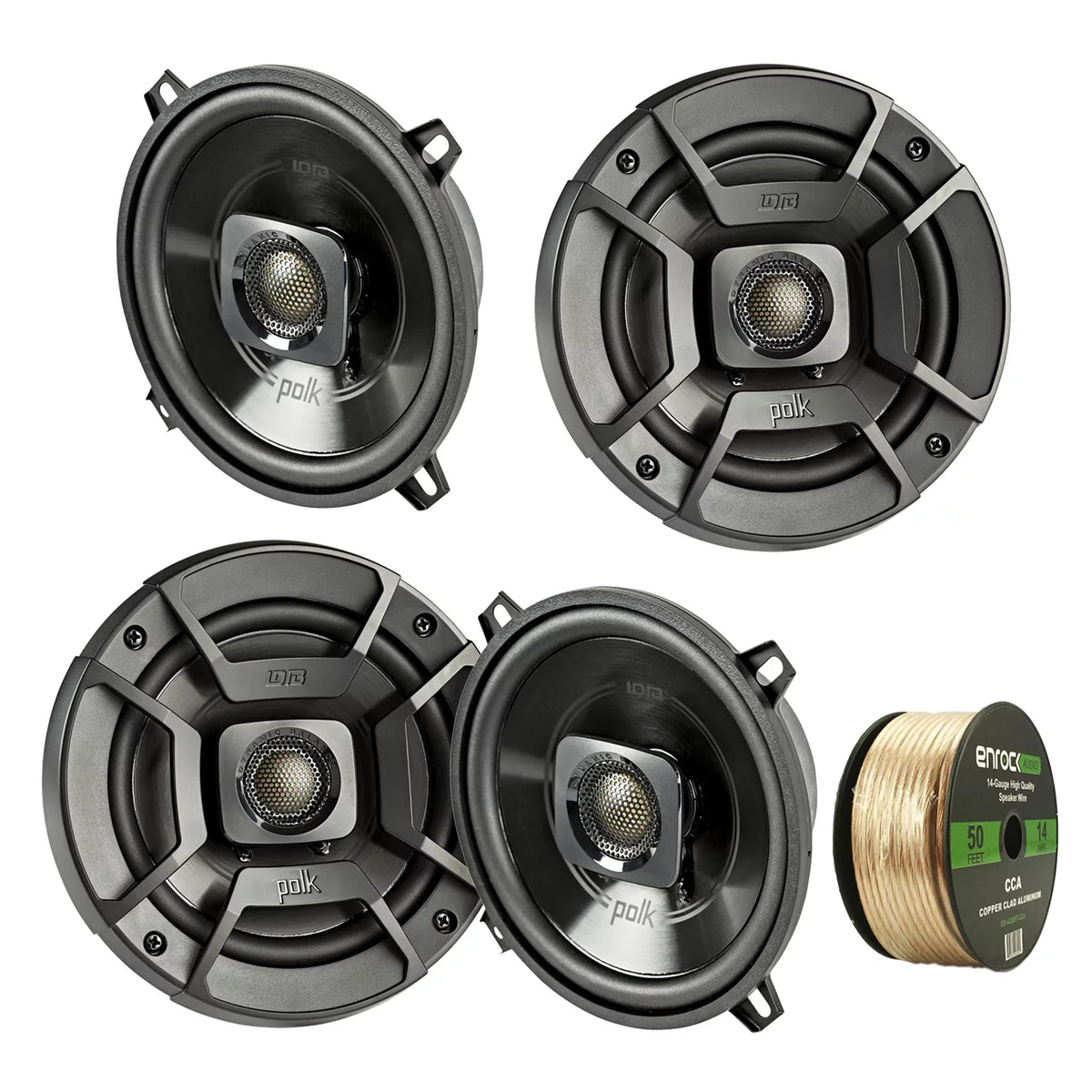 4x Polk Audio DB522 5.25-Inch 300-Watt 2-Way Sizepeakers