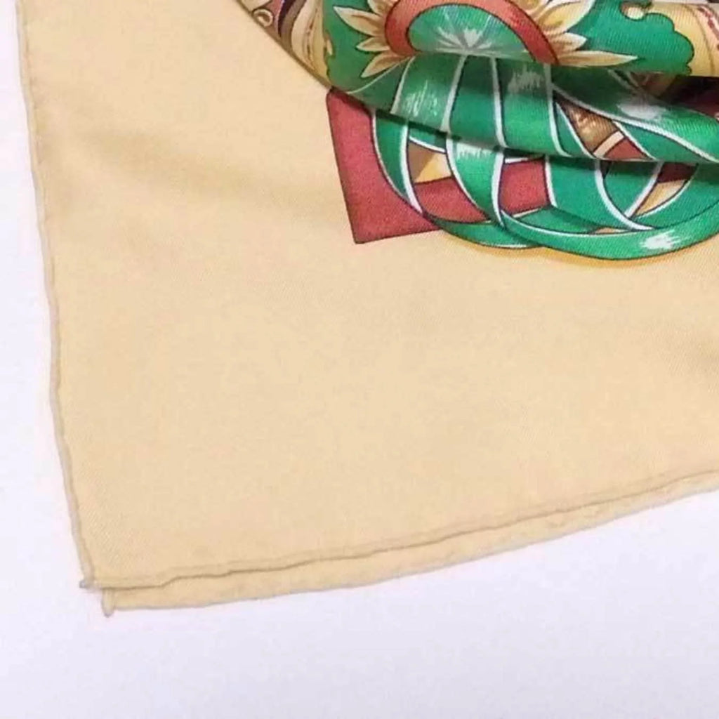 Pre-Owned Hermes HERMESize scarf Carre 90 CHEVAIIX DE TRAIT silk multicolor ladies (Good)