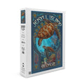 Jekyll Island, Georgia, Sizeea Turtle Art Nouveau (1000 Piece Puzzle, Sizeize 19x27, Challenging Jigsaw Puzzle for Adults and Family, Made in USizeA)