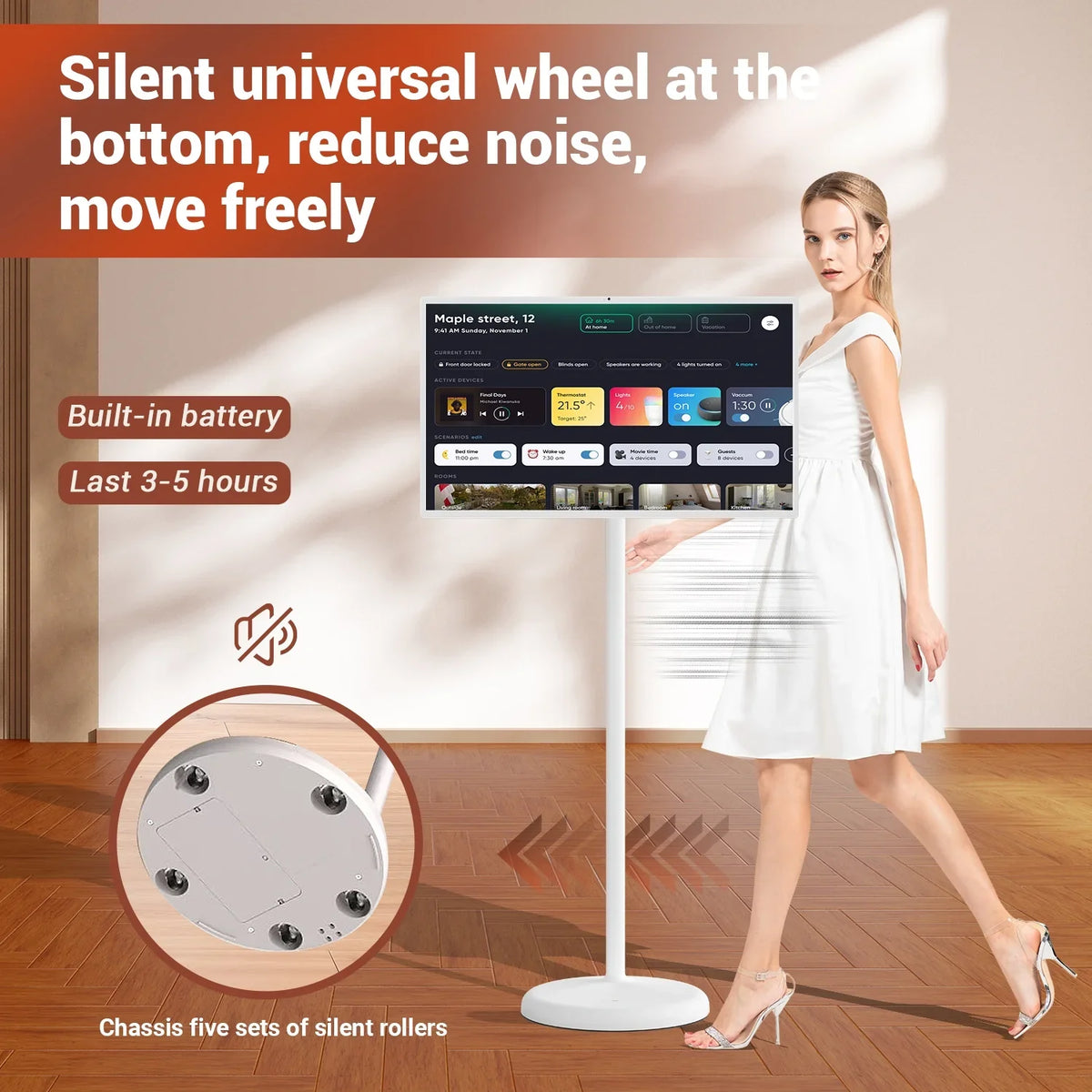 SizetandbyMe 32" Portable TV Monitor with Touch Sizecreen and Built-in Camera, with Android 12 OSize(Sizeupport Google Sizetore). Built-in Battery(6-8H), Full Sizewivel Rotation and Big Tablet on Wheels