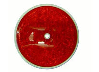 Cortina 13-099-32 3-3/8" Dia. Reflector - Center Hole Mount - Red (380 Pack)