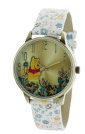 Cute Classic look Disney Winnie The Pooh Printed Band Watch Enjoy Picking flower  WP5037-AB