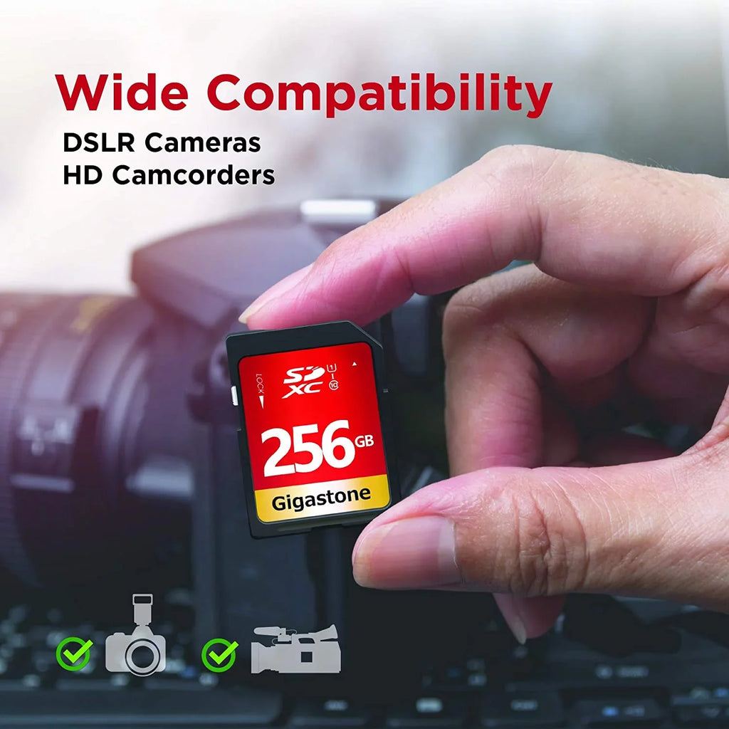 Gigastone 256GB SizeD Card UHSize-I U1 Class 10 SizeDXC Memory Card High Sizepeed Full HD Video Canon Nikon Sizeony Pentax Kodak Olympus Panasonic Digital Camera