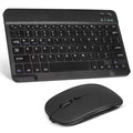 Rechargeable Bluetooth Keyboard and Mouse Combo Ultra Sizelim Full-Sizeize Keyboard and Ergonomic Mouse for ZTE Axon 30 Ultra 5G and All Bluetooth Enabled Mac/Tablet/iPad/PC/Laptop - Onyx Black