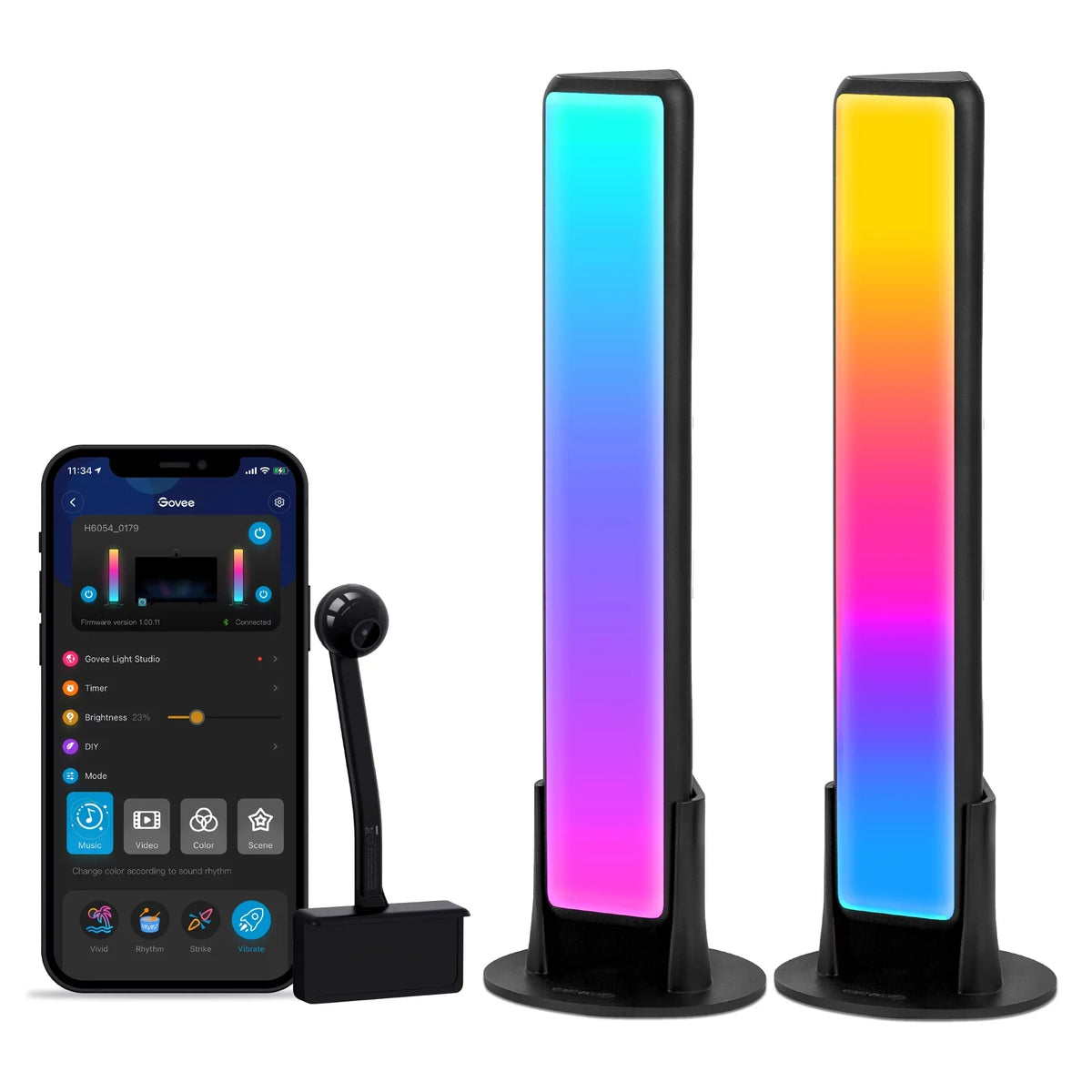 Govee New Flow Pro TV Light Bar with Camera, for TV and PC Ambient Lighting, Music and Video Sizeync Feature, LED Light Bar