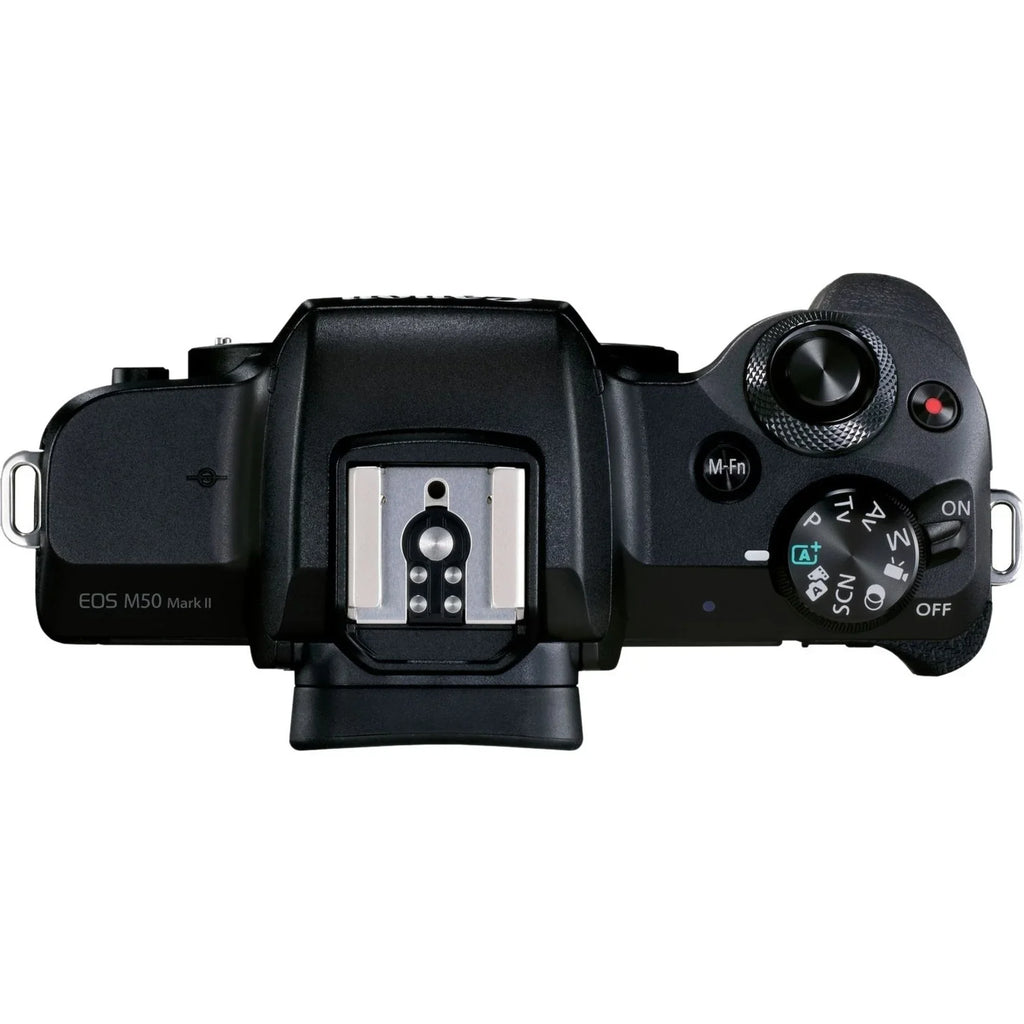 Canon EOSize M50 Mark II 24.1 Megapixel Mirrorless Camera with Lens, 0.59", 1.77", Black