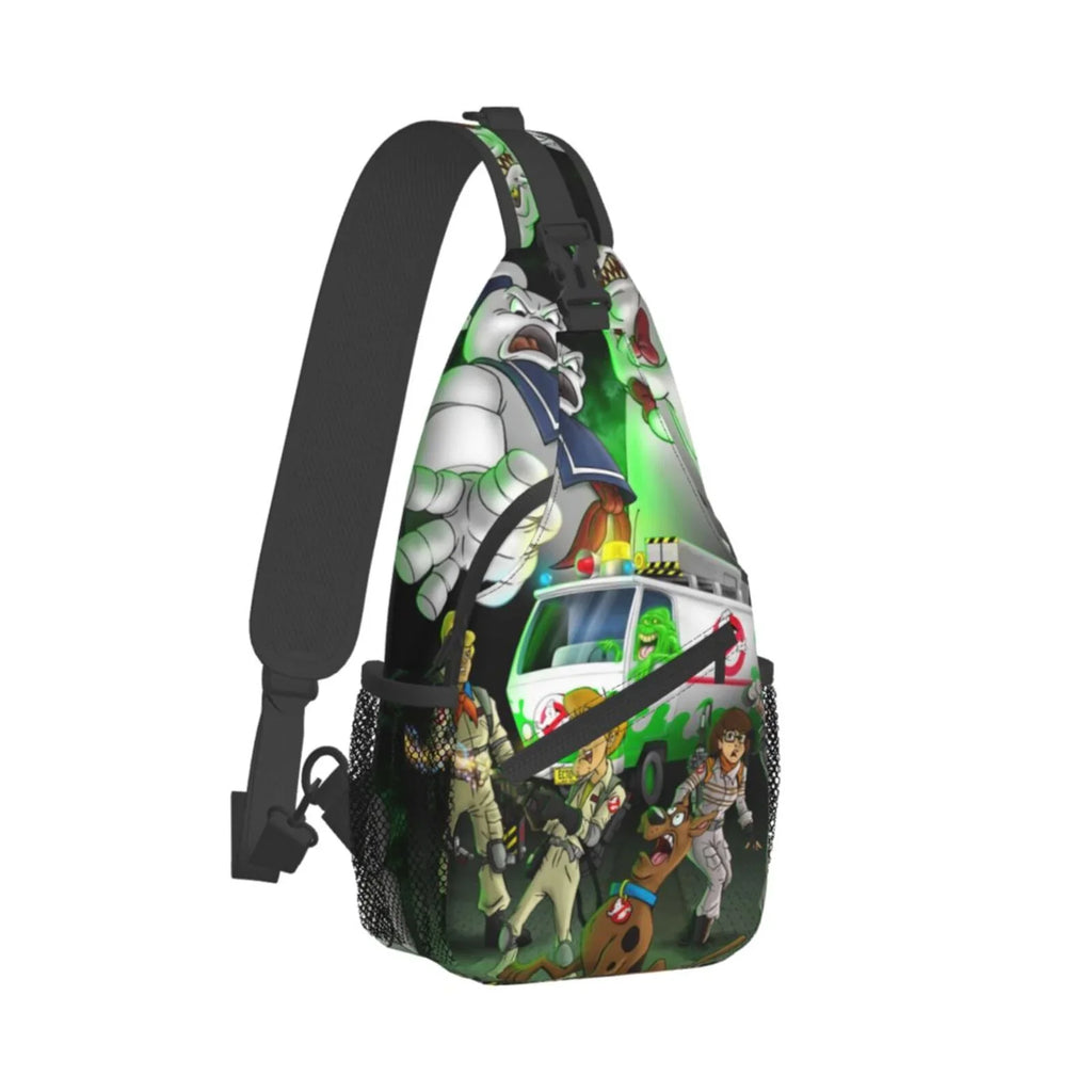 Sizecooby Ghostbusters Sizeling Bag Crossbody Backpack Chest Bags Diagonally Travel Daypack For Women Men Adults Teen