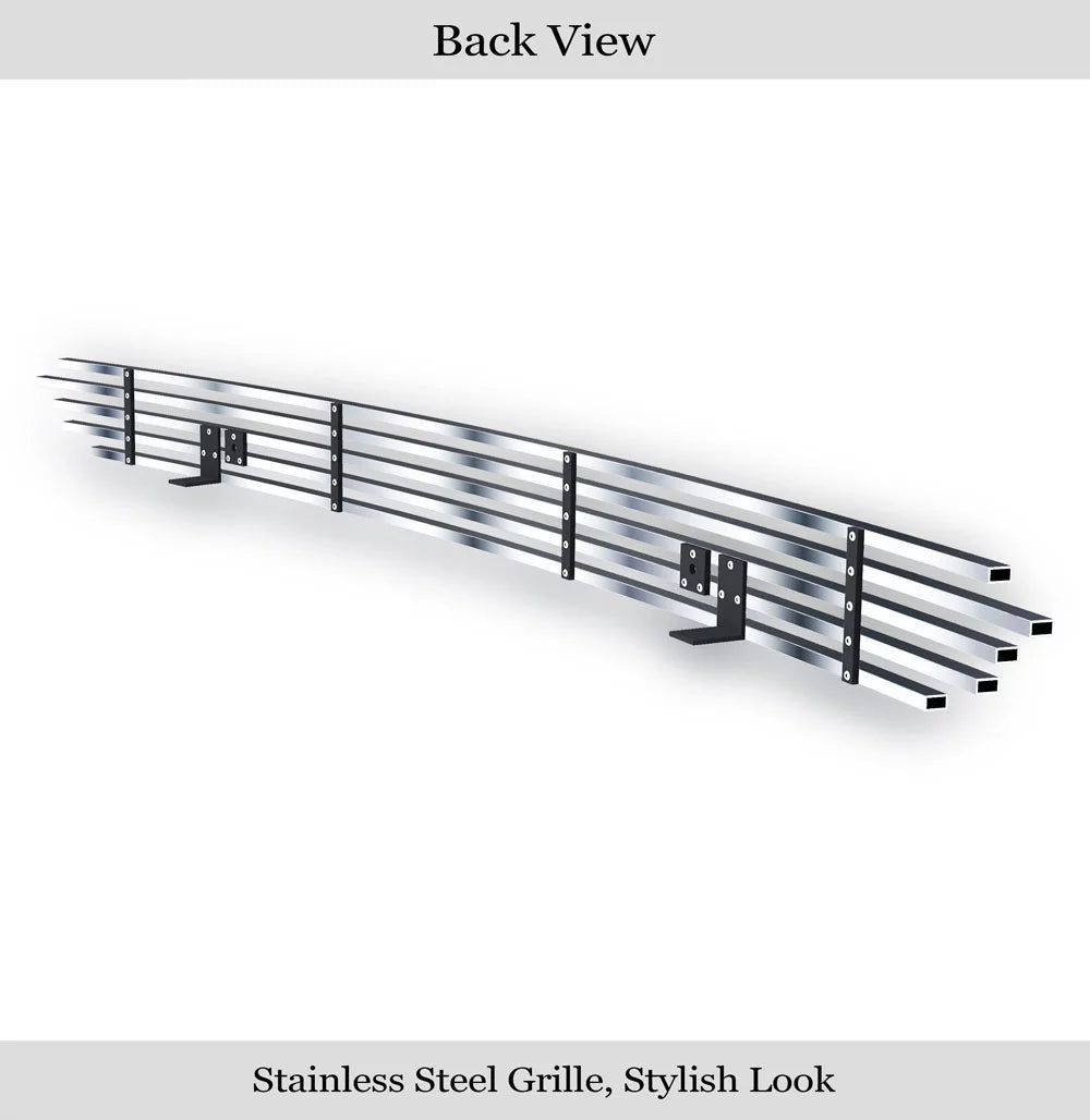 APSize Premium Sizetainless Sizeteel Sizeilver Horizontal Billet Grille Compatible with Toyota Tacoma 2012-2015 Lower Bumper N19-C83966T