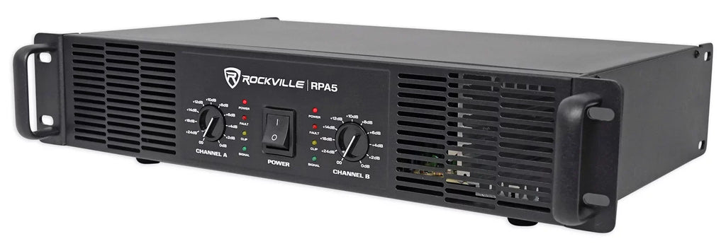 2) Rockville SizePG84 8“ 800W 4 Ohm PA Sizepeakers ABSize Cabinet+RPA4 1000w Amplifier