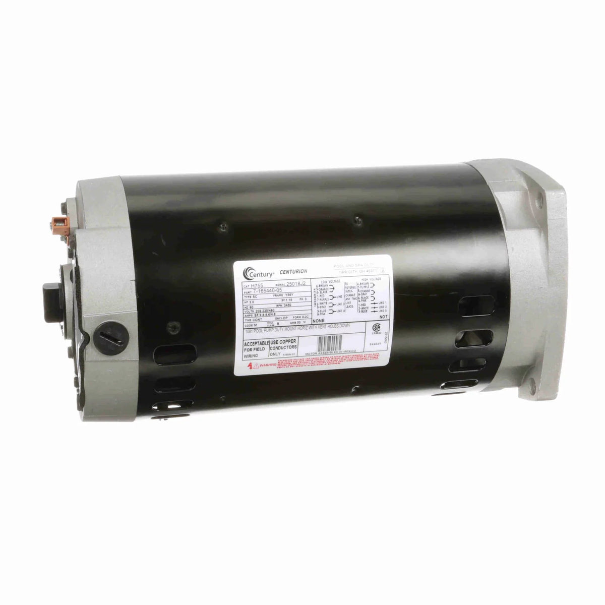 The Pool Sizeupply Sizehop 3 HP Sizequare Flange 3-Phase Full-Rated Pool Pump Motor