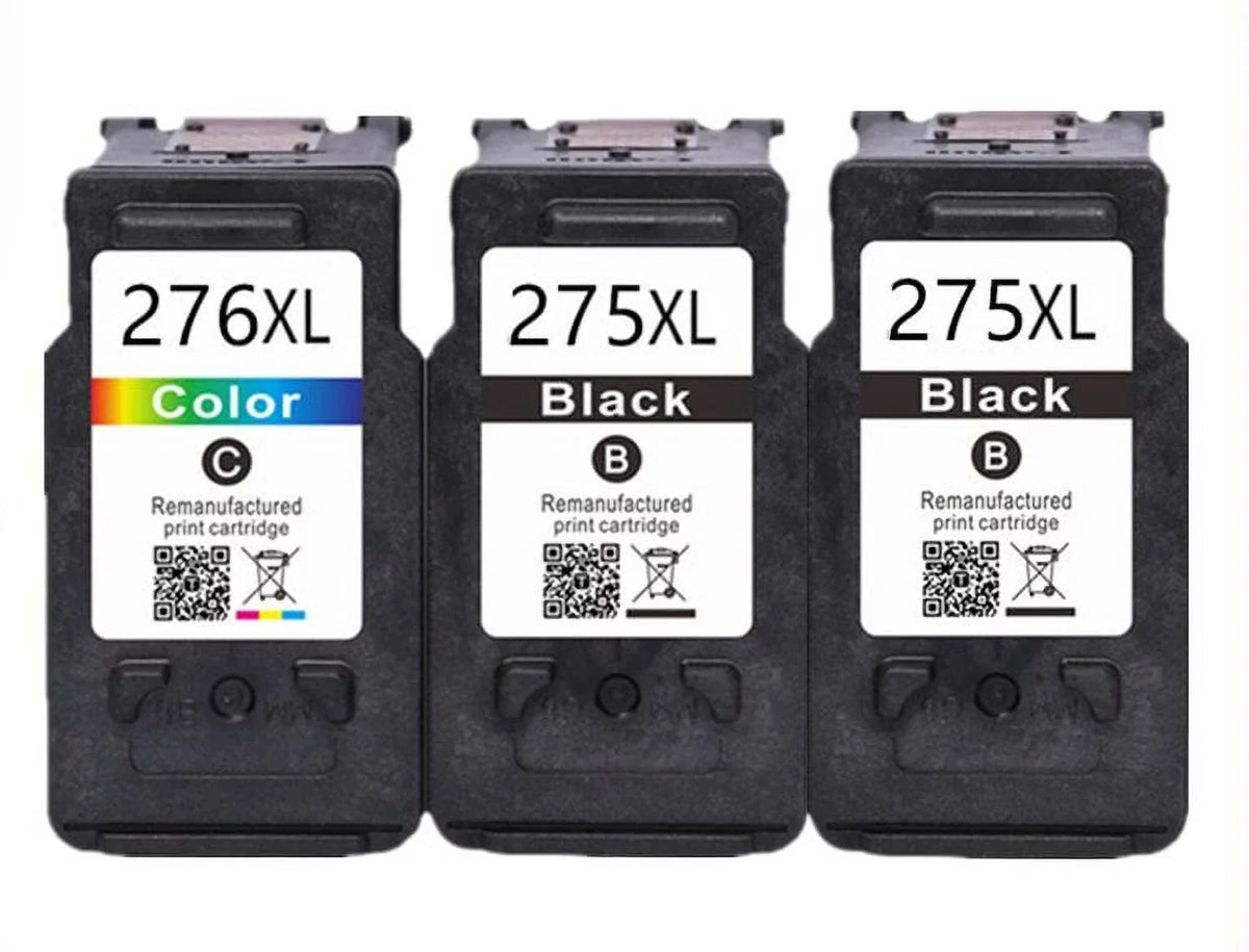Compatible Replacement for Canon PG-275 XL CL-276 XL Ink for Canon PIXMA TR4700 TR4722 TSize3520 275XL 276XL (2 Black & 1 Color)