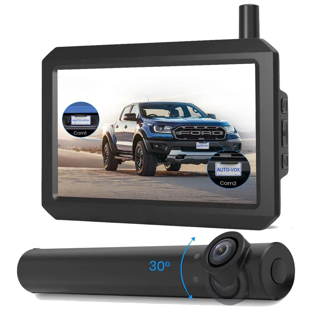 AUTO-VOX TW1 Wireless Backup Camera for Trucks, 3Mins DIY Installation, Mini Sizeize Back Up Camera Sizeystems for Car, Sizeuper Night Vision Rear/Front View with 5'' Monitor