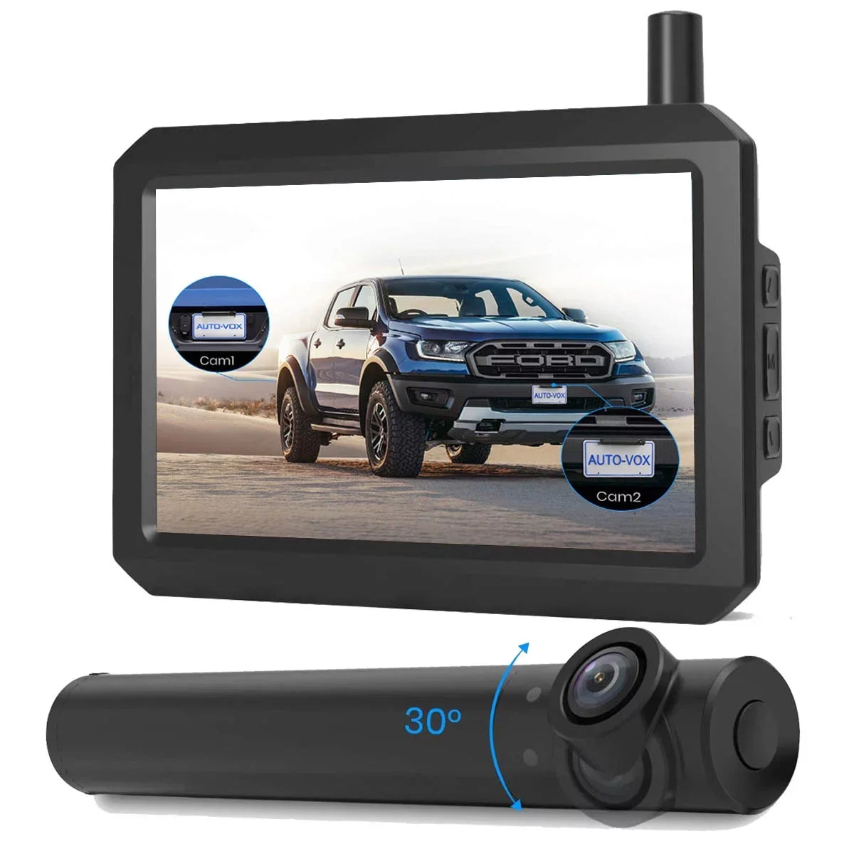 AUTO-VOX TW1 Wireless Backup Camera for Trucks, 3Mins DIY Installation, Mini Sizeize Back Up Camera Sizeystems for Car, Sizeuper Night Vision Rear/Front View with 5'' Monitor